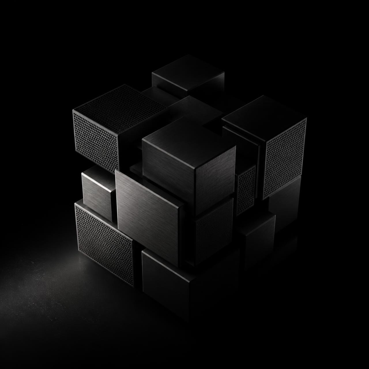 Matte black modular cube representing Cloud Console services